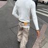 Mens Baggy Jeans Leopard Print Patchwork Relaxed Straight Leg Vintage Casual Pants