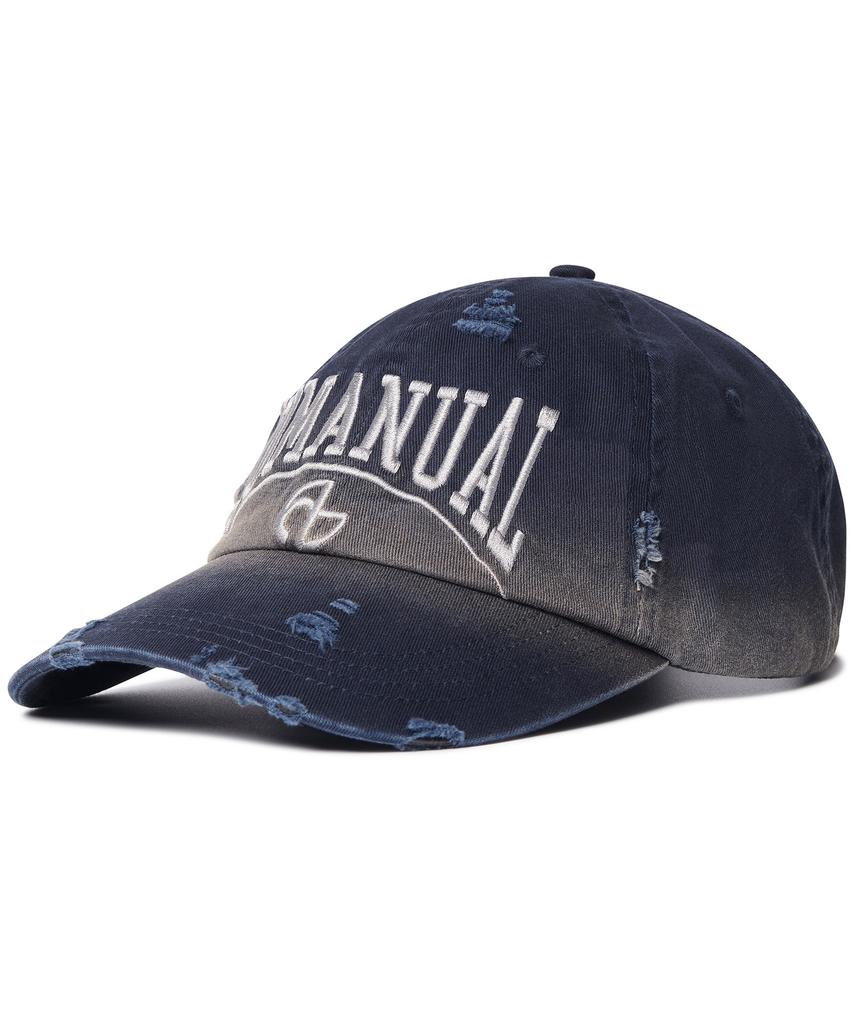 Nomaenyueol Destroyed Ball Cap - Washed Navy