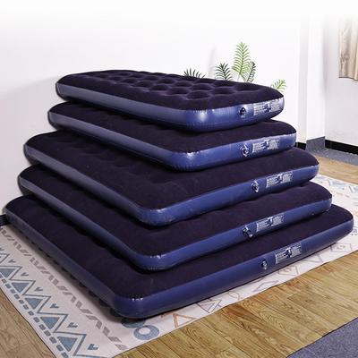 Thick Outdoor Inflatable Bed - Single/Double Flocked Camping Air Mattress