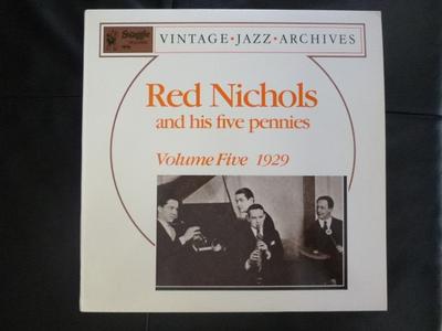 LP-skiva RED NICHOLS & HIS FIVE PENNIES - Volym Fem 1929 SWAGGIE840 Swaggie Records 1989 Australien Jazz Begagnad
