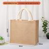 In-Stock Muji-Inspired Plain Linen Tote Bag - DIY Hand-Painted Souvenir & Shopping Jute Bag