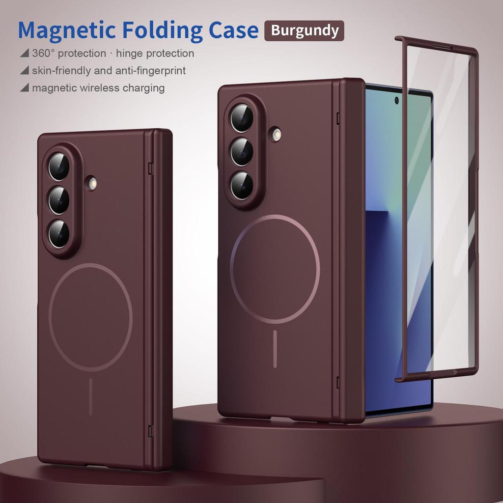 Samsung Z Fold Series Magnetic Wireless Charging Case with Full Coverage and Hinge Film. Compatible with Fold7/6/5/4/3.