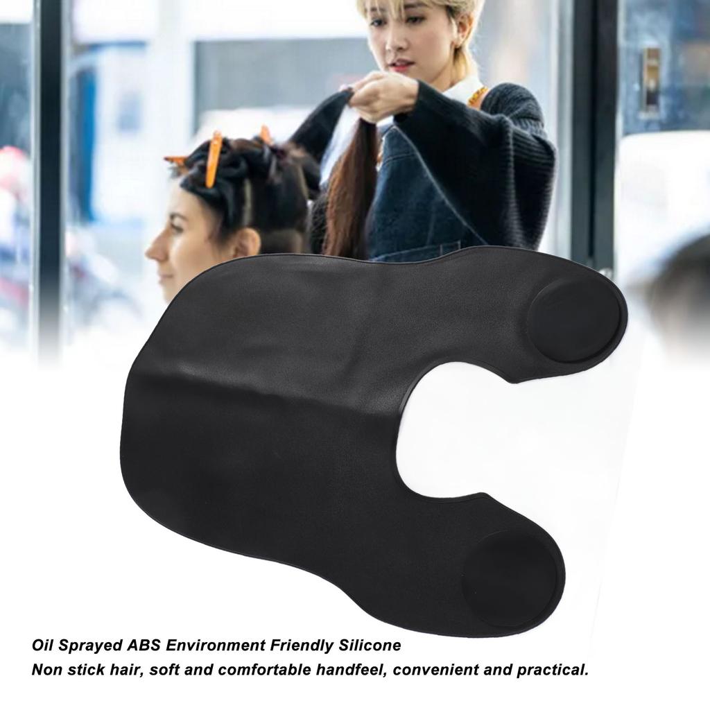 Hair Cutting Pad Black Waterproof Silicone Large Size Salon Hairdressing Hair Cutting Collar