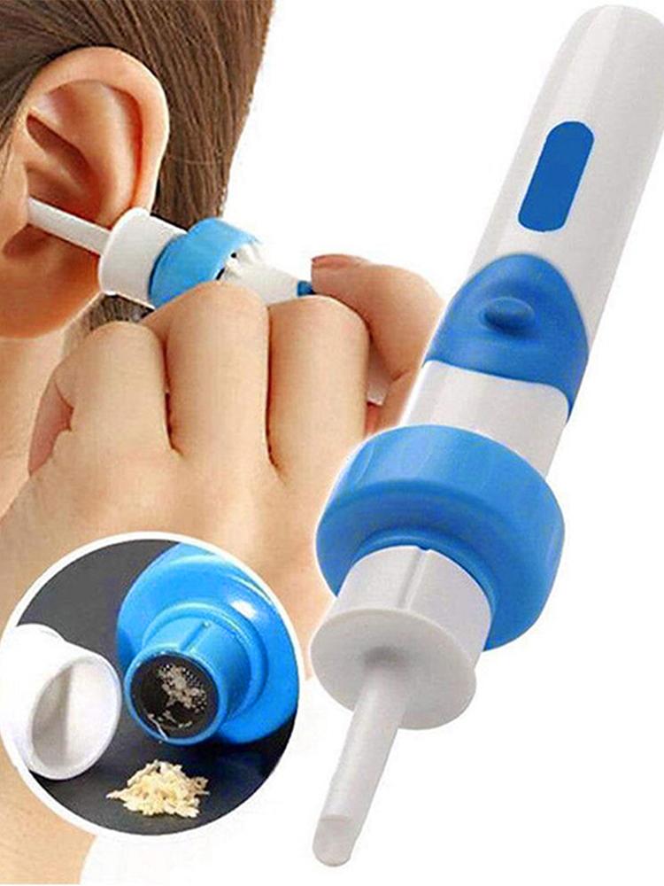 Electric Ear Cordless Safe Vibration Painless Ear Cleaner Silicon Ear Spoon Tool Set Ear Wax Removal Tool for Adults & Children