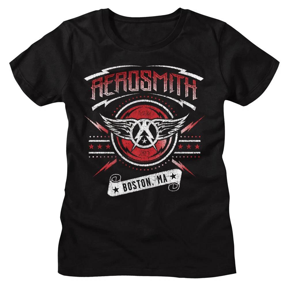 Aerosmith Boston MA Freedom Logo Women s T Shirt Rock Band Merch 2XL