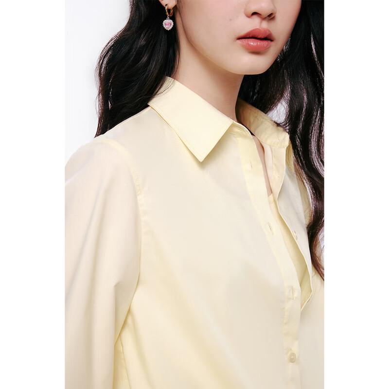 Women's Basic Lapel Long Sleeve Shirt