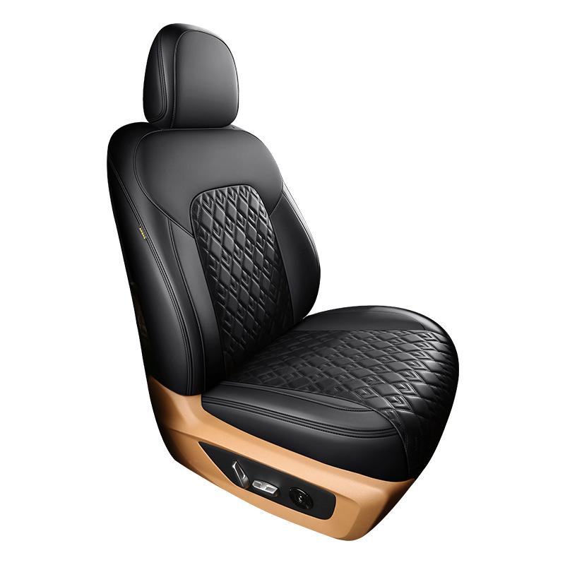 Nappa Leather Full-Cover Car Seat Cushion - Custom Fit for One Special Car, All-Season Use