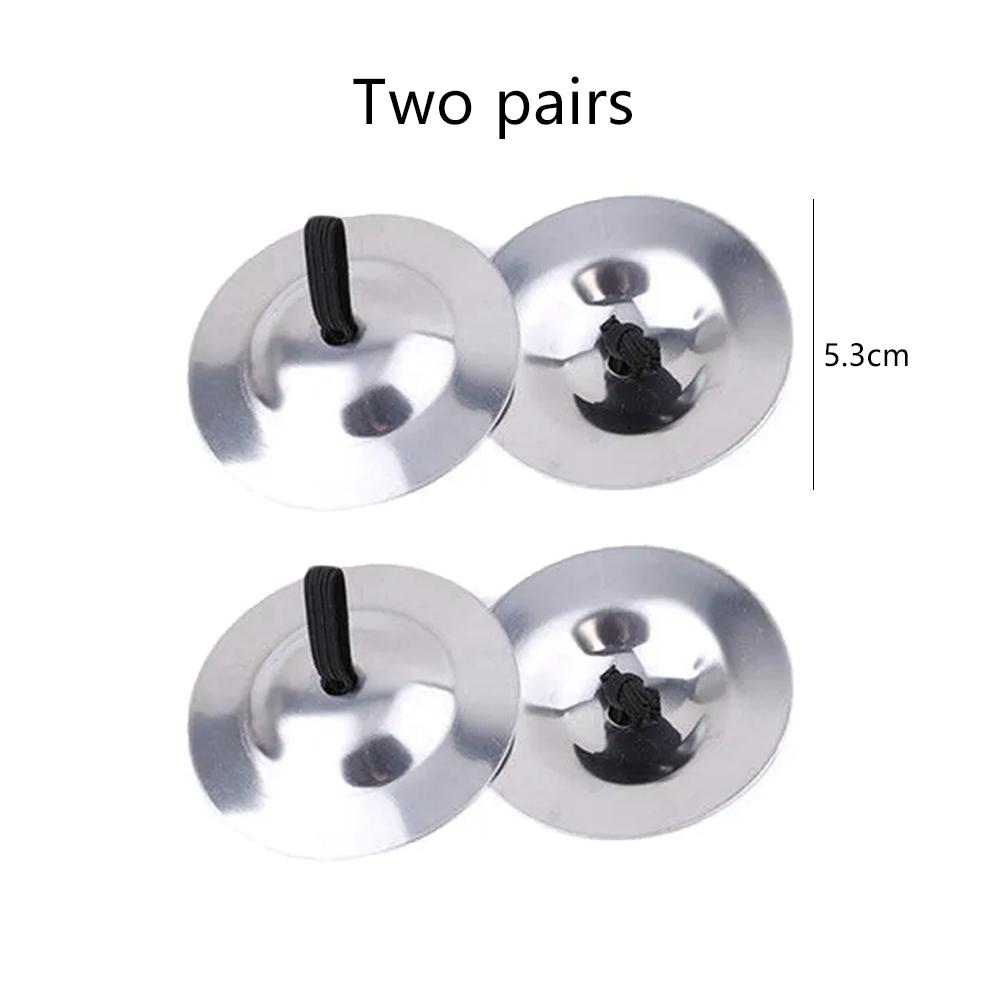 1/2pairs Finger Cymbal Silvery Mini Orff Percussion Instrument Belly Dance Performance Props Children Musical Instrument Toy TMZ