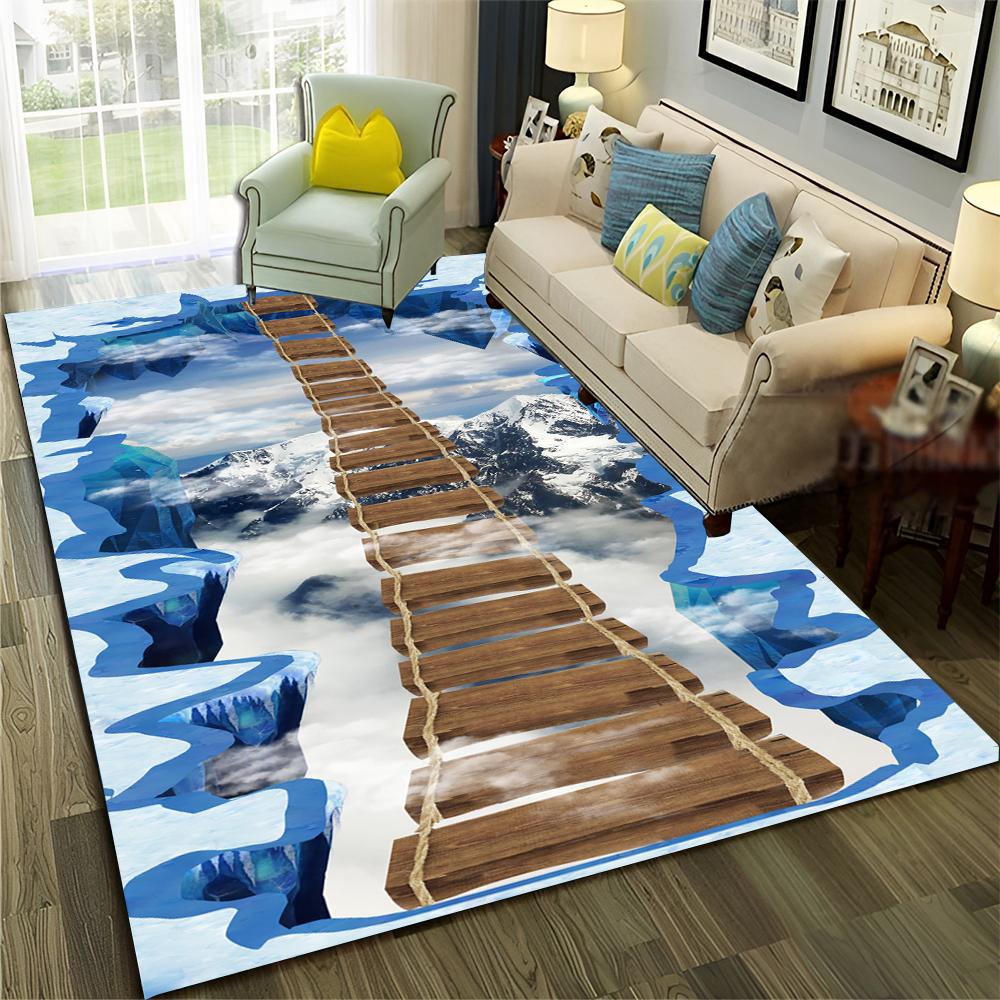 3D Illusion Vision Hallucination HD Carpet Rug for Home Living Room Bedroom Sofa Doormat Decor,Child Area Rug Non-slip Floor Mat