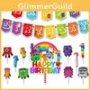 Delightful Numberblocks Theme Balloon Pull Flag Set For Festive Birthday Celebrations