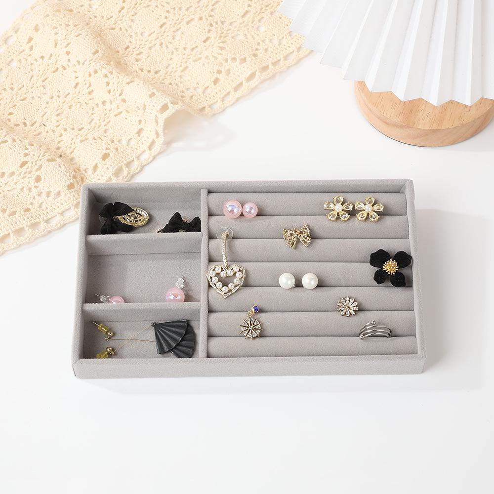 Multi-Style Plush Jewelry Storage Box with Drawers