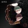 New Round Geometric Bracelet, Color Dripping Oil Environmentally Friendly Alloy Bracelet, Hand-painted Shape Women