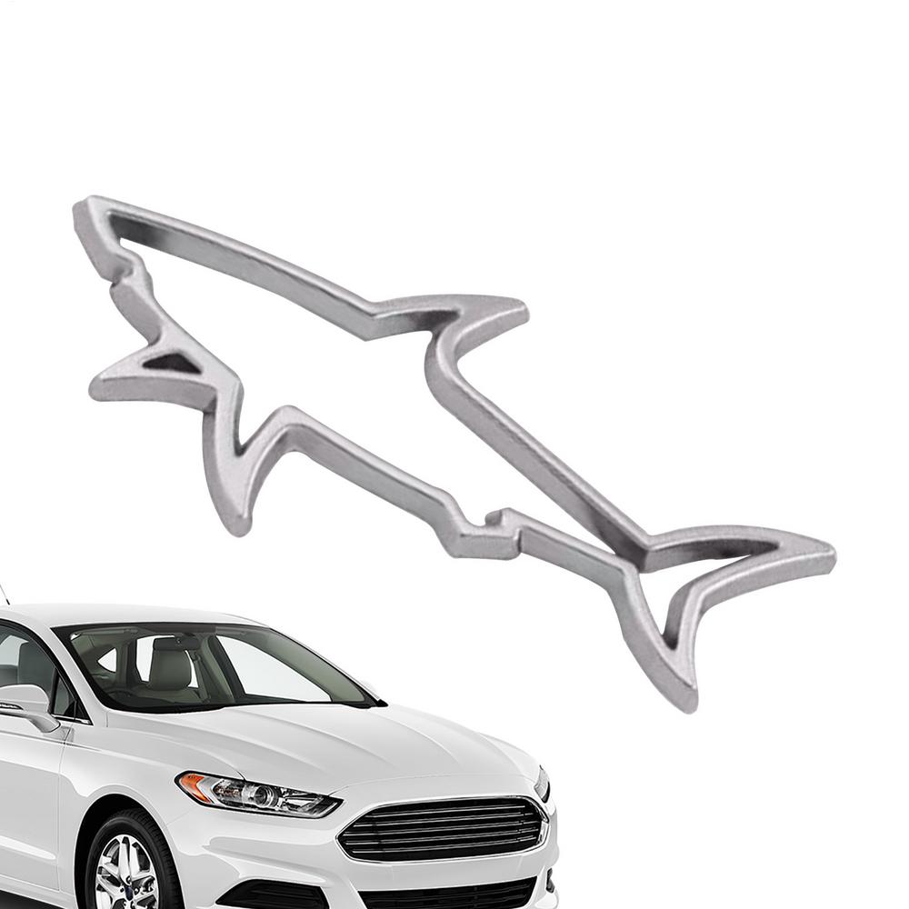 Auto-Embleme und -Abzeichen Haifisch Auto-Fensteraufkleber Wetterfest Hohl-Logo-Dekoration Für Modifikation Kennzeichenhalterung
