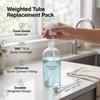 3 Pcs Universal Fit 360° Weighted Tube Replacement Tilted Spray Bottle Adapter for Triggers Pump Sprayers 4.3 Inch Tube with Weighted Ball