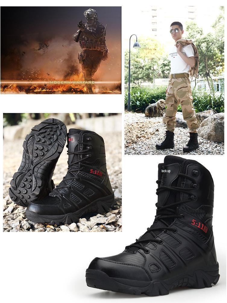 Plus Size Men's Military Combat Training Boots - Tactical Hiking Footwear