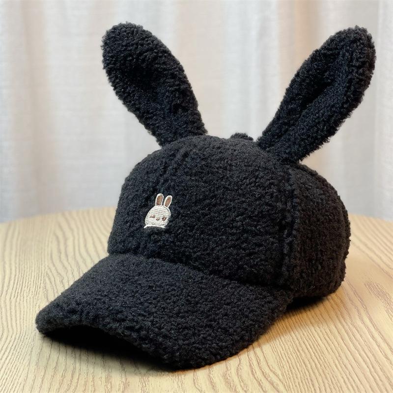 

Милая бейсболка с бантом для женщин на осень и зиму, теплая из овечьего бархата, в корейском стиле, подчеркивающая лицо, вышитая кепка с козырьком Adjustable