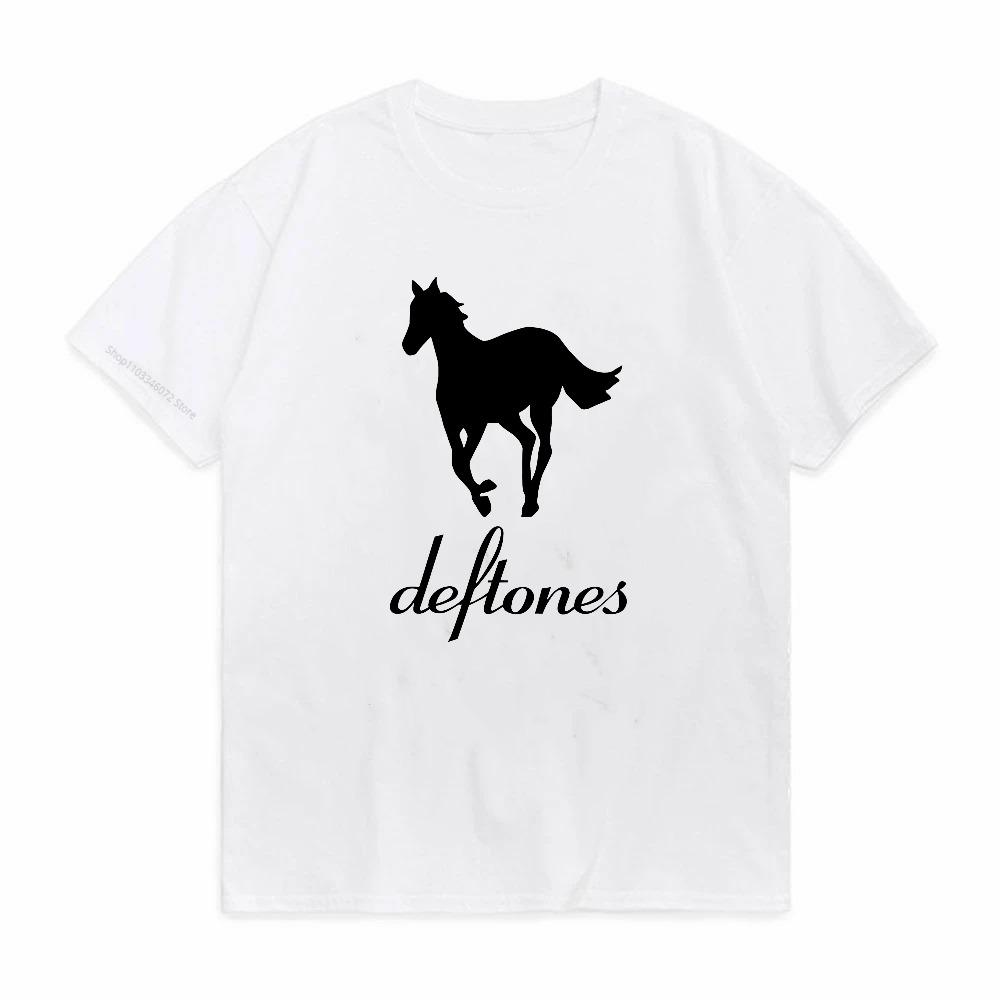 

Deftones рок-гурт друкована футболка жінки чоловіки вуличний одяг короткий рукав топ літній вінтаж ретро повсякденний вільний футболка з одним вирізом M