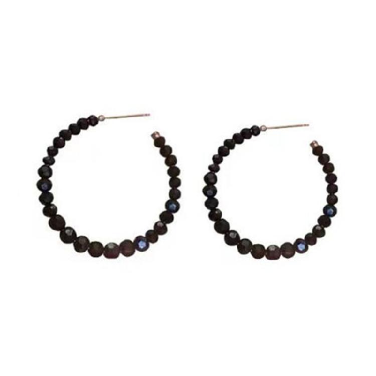 

Vintage Aesthetic Earrings Black Earrings Sophisticated Beads Earrings Ear Studs Suitable for Fashionable Women Present 1