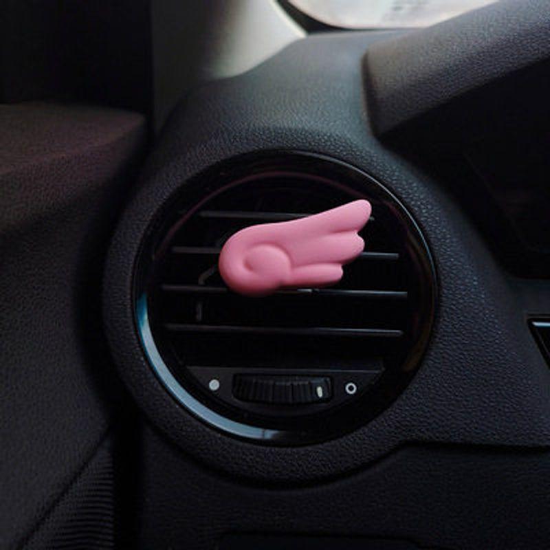 

Sailor Moon Car Air Conditioning Vent Decoration Perfume Clip Mocha Sakura Kuromi Korean-Style Aroma Diffuser Stone Pink Wings((Comes with a Free Essential Oil))