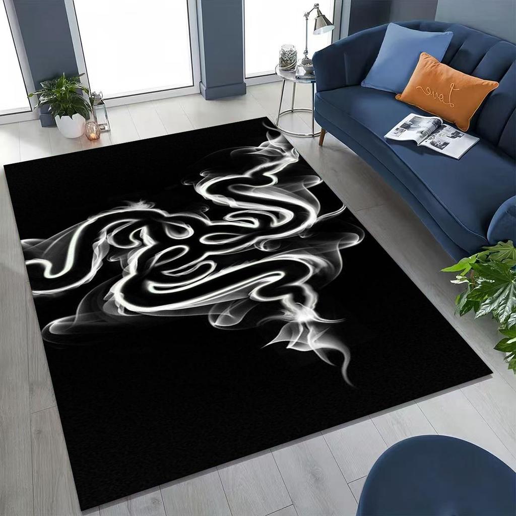 Fashion Razer Logo Moto Art Rug for Bedroom Living Room Sofa Home Doormat Decor, Large Kid Non-slip Floor Mat