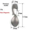 Titanium Spork Med Letvægts Holdbart Design Perfekt Til Udendørs Camping Vandreture Rygsækture