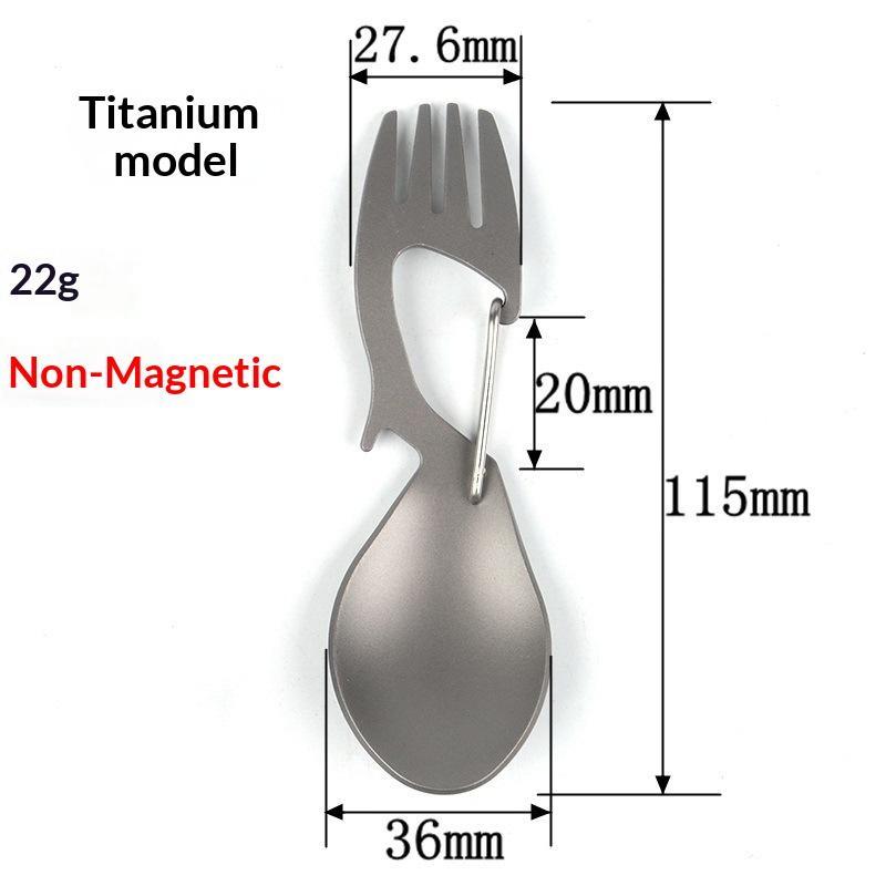Titanium Spork Med Letvægts Holdbart Design Perfekt Til Udendørs Camping Vandreture Rygsækture
