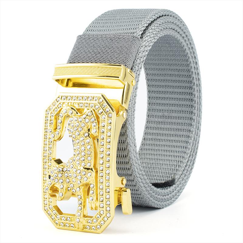 Zodiac Tiger Nytt Nylon Automatisk Spenne Herrebelte 3,5 cm Personalisert Innlagt Legeringsspenne Belte