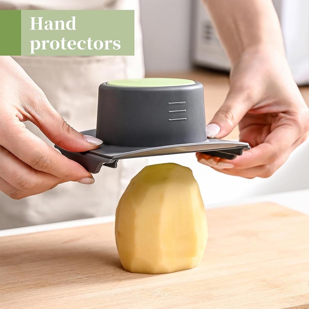 Vegetable Chopper, Pro Onion Chopper with 9 Blades, Kitchen Vegetable Slicer Chop with Round Basin, Cheese Slicer,  Carrot Chopper With Container