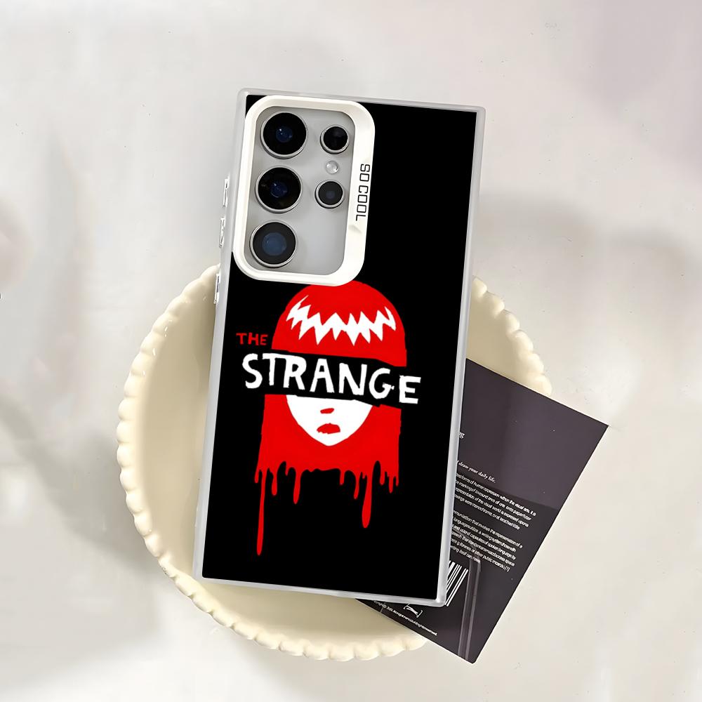 Comic Book E-Emily The S-Strange Phone Case For Samsung S25 S24 S23 FE S22 S21 S20 Plus Note20 Ultra Silver White Bumper Case