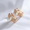 Vintage Light Green Zircon Square Earrings For Woman Party Wedding Statement Jewelry