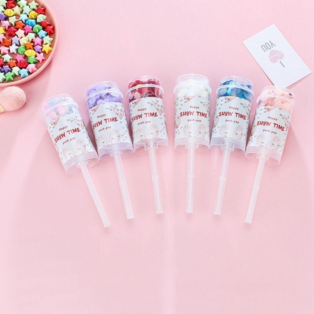 1Pcs Colorful Bridal Shower Anniversary For Wedding Party Decortion Supplies  Tube Confetti Popper
