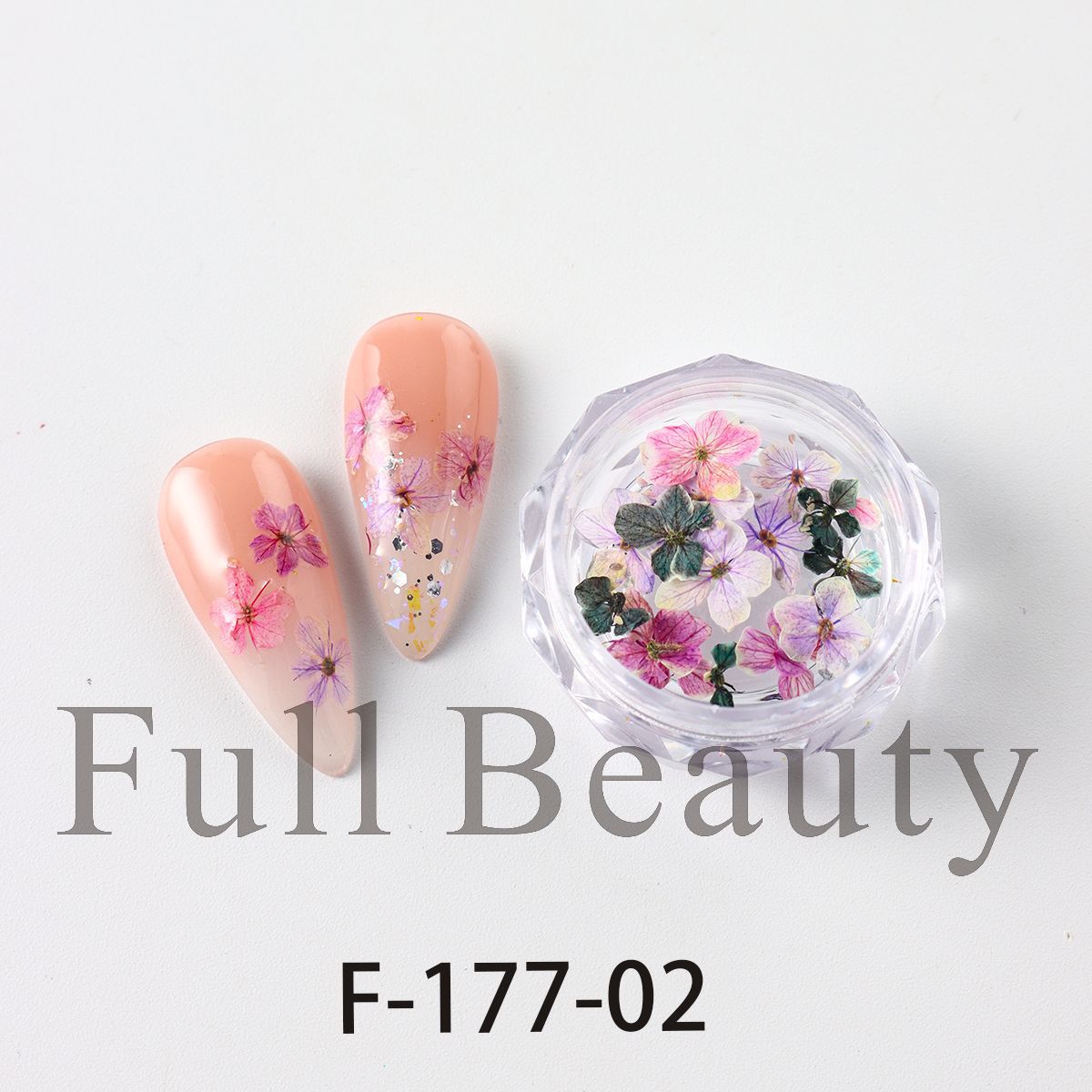 Новый маникюр сушеные цветы японский постепенное изменение сушеные цветы золотая фольга перламутровые фрагменты в бутылке сушеные цветы