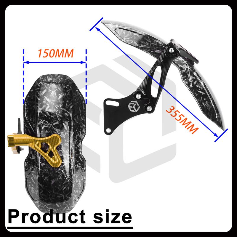 Motorcycle Rear Fender For SYM Husky ADV 125 150 200 /ADX 125 /ADXTG 150 /NAGA 155 Extended Mudguard with Aluminum Alloy Bracket