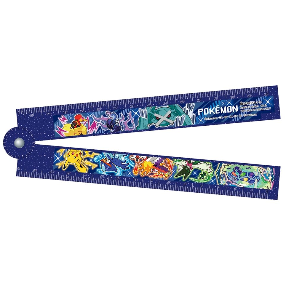 Showa Note Folding Ruler 635048 Exciting New School Term Pokemon Showa Note Pokémon синий