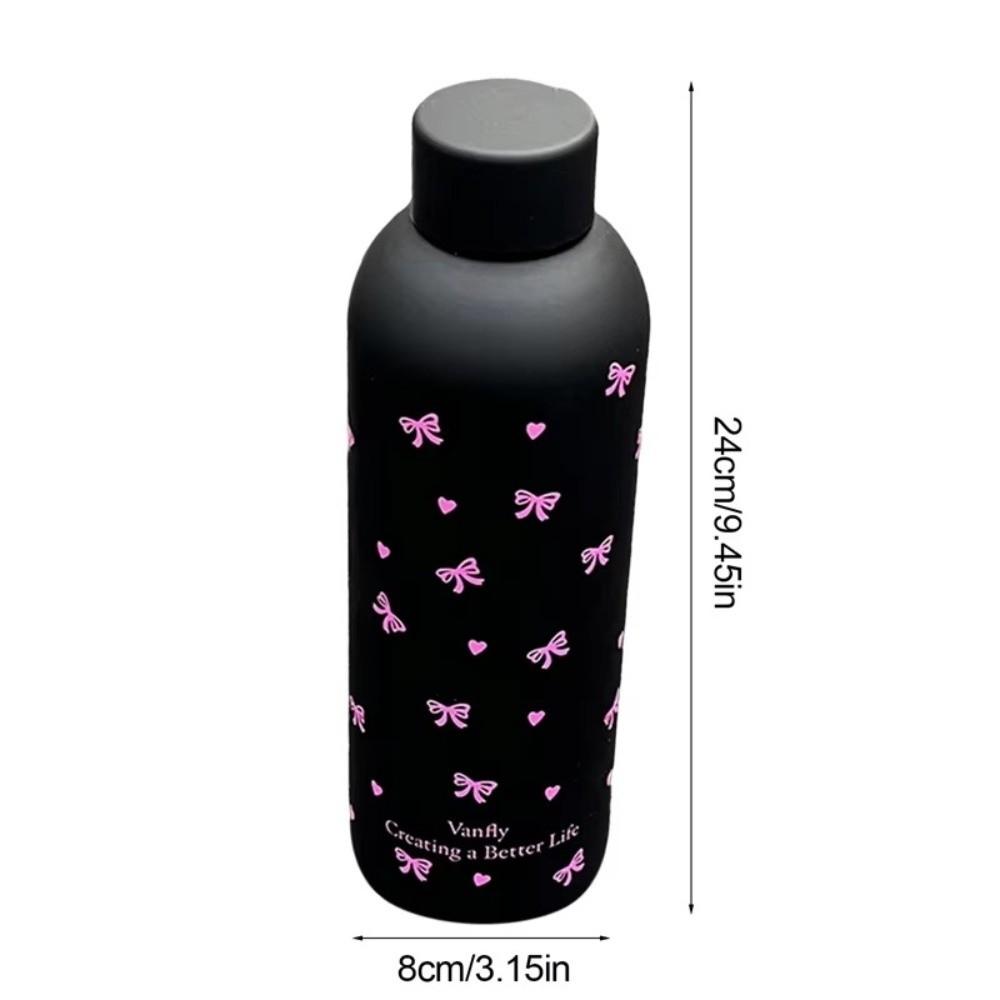 Bowknot Dachshund Insulated Cup 500ml Water Bottle Cute Travel Insulated Flask  Car Use
