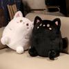 Cartoon Runde Katze Plüsch Spielzeug Weiche Angefüllte Kissen Niedliche Tier Puppe Schwarz Weiß Katzen Nickerchen Kissen Weihnachten Geburtstag Geschenk Für Kind