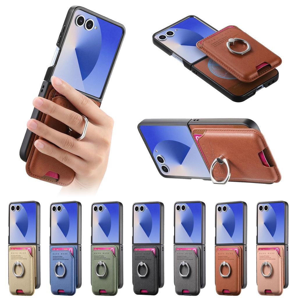 Samsung Galaxy Z Flip 7/6 Magnetiskt Fällbart Ringstativ Skyddsfodral