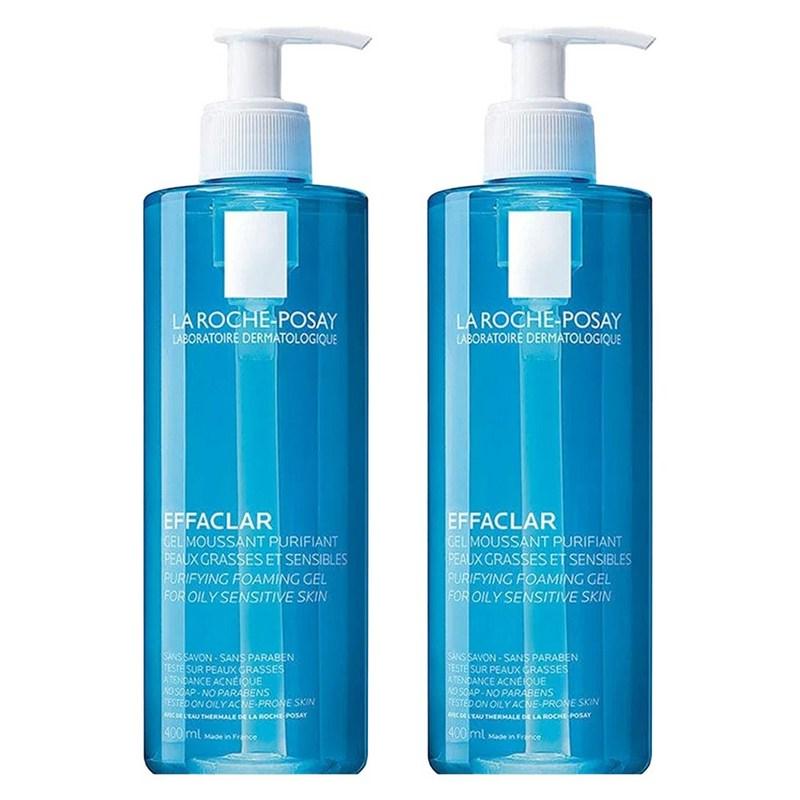 La Roche-Posay Effaclar Purifying Foaming Gel, 400ml, 2 pcs