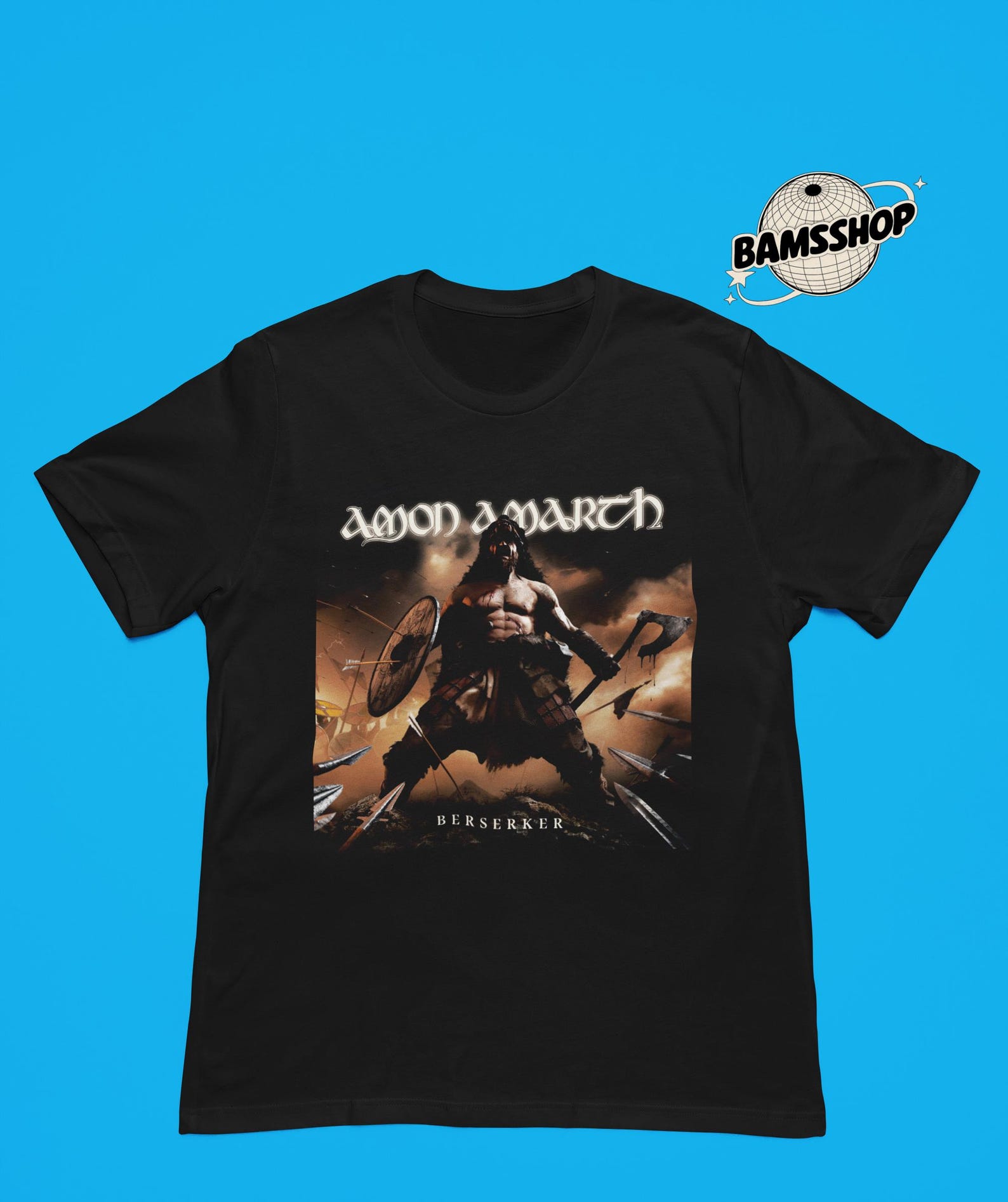 Amon Amarth T-Shirt - Metal Music Shirt - Berseker - Amon Amarth Merch - Unisex Rocker Clothing L