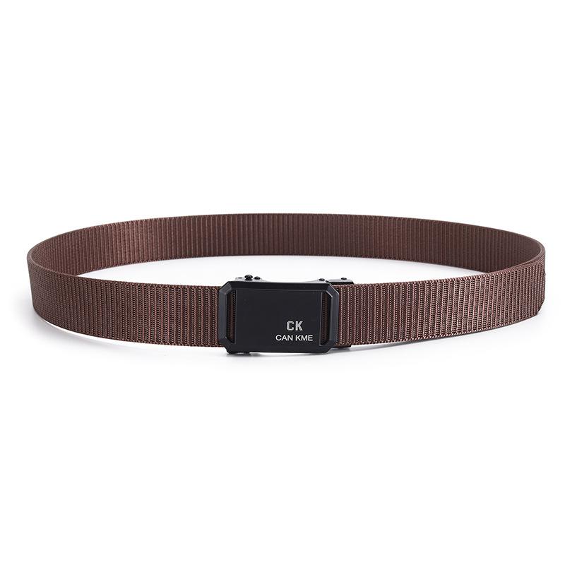 

Мужской плетеный нейлоновый ремень, модный ремень, мужской ремень высокого класса с автоматической пряжкой 120cm темно-коричневого