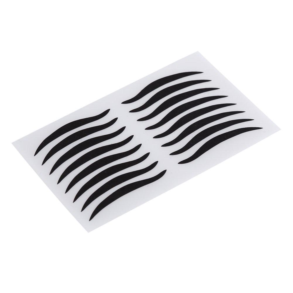 Buy HBKS Cat Eye Makeup Double Eyelid Stickers Skin Color Black Paper Double Eyelids Eyeliner at