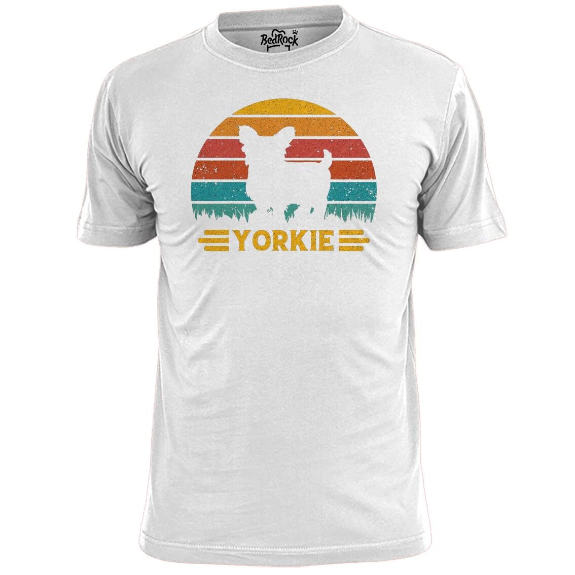 Mens Yorkie Dog Logo T shirt Pet Pooch Hound Yorkshire Terrier L