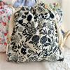 Large Capacity Travel Drawstring Bags Flower Print Underwear Storage Bags Clothes Organizer  Travel