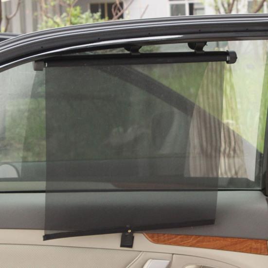 

2 шт. Автомобільна сонцезахисна шторка на бічне вікно для дитини, рулонна шторка для автомобіля з присосками та гачками, ПВХ, захист від УФ-променів та конфіденційності, чохол на автомобільне вікно S 2pcs