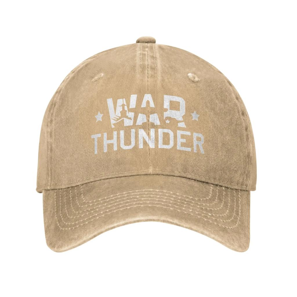 Vintage War Thunder Shotting Game Baseball Cap Men Women Distressed Denim Washed Sun Cap World of Planes Outdoor Adjustable Hats