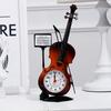 Retro Vintage Alarm Clock Office Supplies Home Decor Handmade Crafts Violin Model Ancient Desk Time Clock Personalized