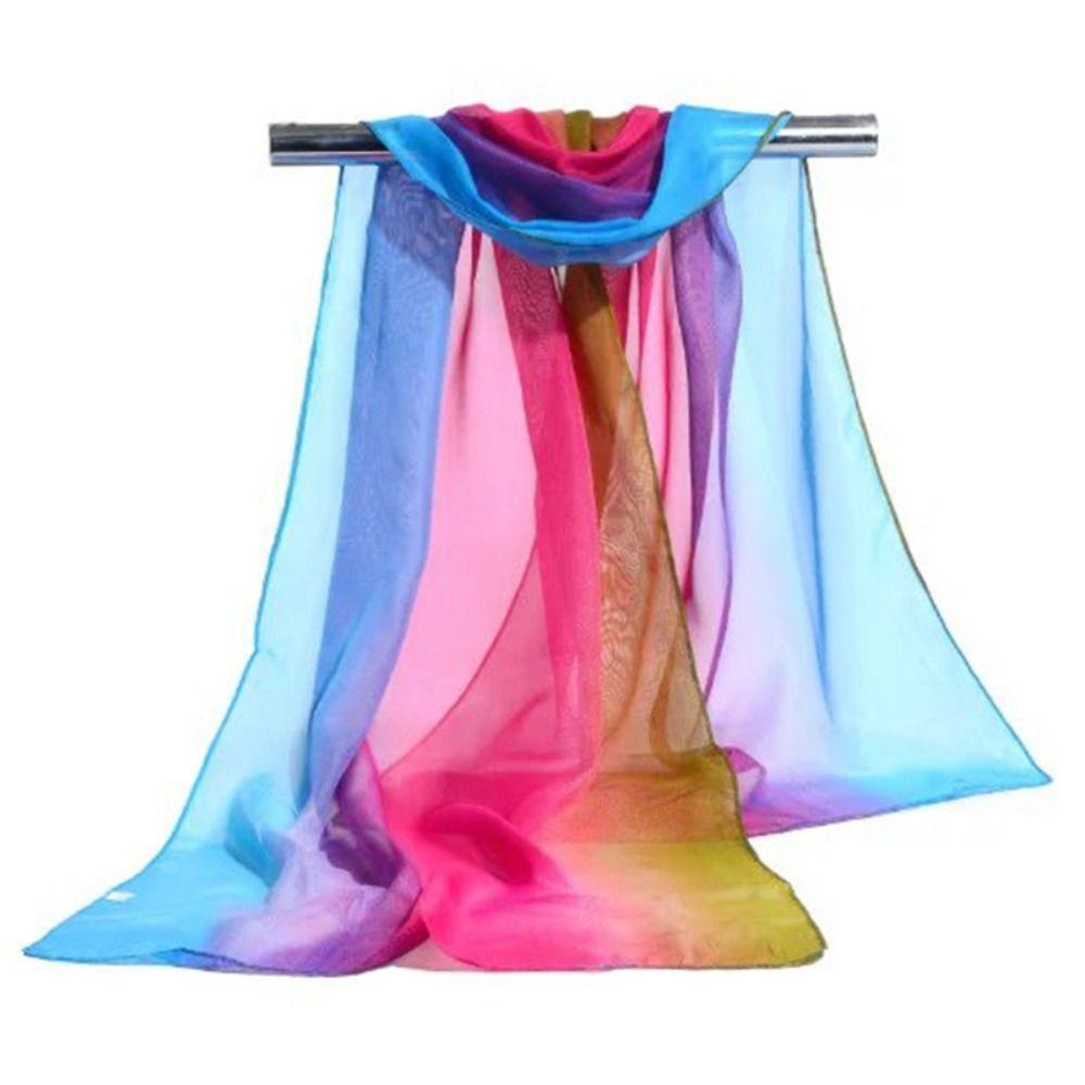 160*50cm Chiffon Scarf Sunscreen Beach Gauze Scarf Fashion Silk Scarf  for Women