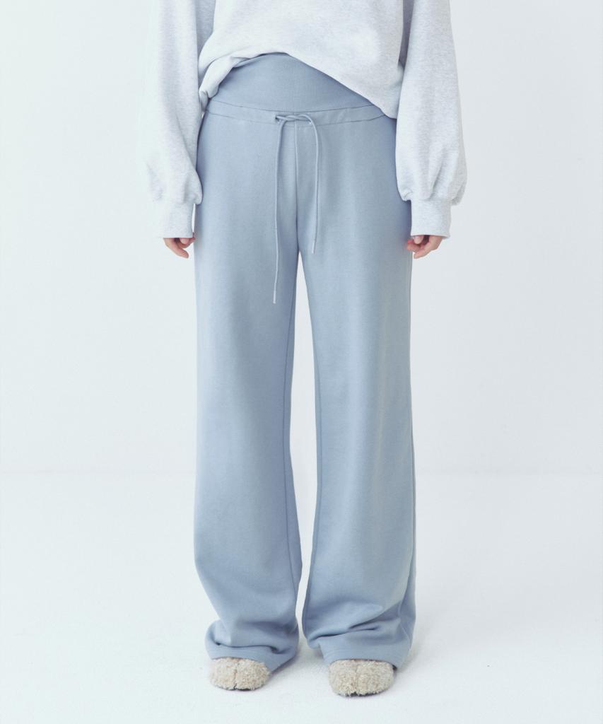 CITTA Every Day Relaxed Wide Band Boot-Cut Pants_Ctb559(Sky Blue)