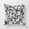 Black Geometric Square Pillowcase Printing Car Sofa Office Chair Pillowcase Simple Home Decoration