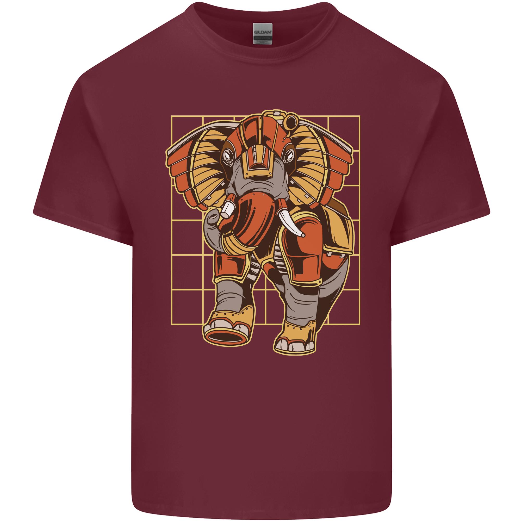 Steampunk Elephant Unisexs Light Cotton TShirt S